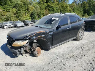 2005 Infiniti FX35 with VIN JNRAS08W15X204067, listed as a Copart auction lot 74496564 with 0 mi miles and Salvage Title. Bid and sale history available at carsss.com. Image 1.