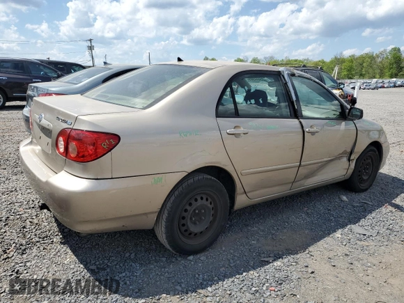 2005 Toyota Corolla CE with VIN 2T1BR30E75C477744, listed as a Copart auction lot 55444585 with Not provided miles and Salvage title. Bid and sale history available at DreamBid. Image 3.