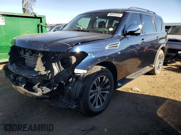 2019 Nissan Armada SV with VIN JN8AY2NCXK9581912, listed as a Copart auction lot 80645444 with 69,898 mi miles and Salvage Title. Bid and sale history available at carsss.com. Image 1.