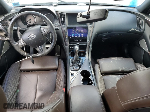 2017 Infiniti Q50 3.0t Sport with VIN JN1EV7ARXHM833082, listed as a Copart auction lot 75851794 with 63,349 mi miles and Salvage Title. Bid and sale history available at carsss.com. Image 8.