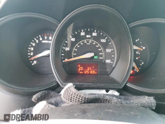 2016 Kia Rio LX with VIN KNADM4A31G6544890, listed as a Copart auction lot 48296555 with 125,169 mi miles and Salvage Title. Bid and sale history available at carsss.com. Image 9.