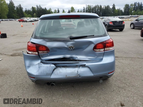 2012 Volkswagen Golf with VIN WVWDB7AJ6CW015289, listed as a Copart auction lot 54729685 with 77,008 mi miles and Salvage Title. Bid and sale history available at DreamBid. Image 6.