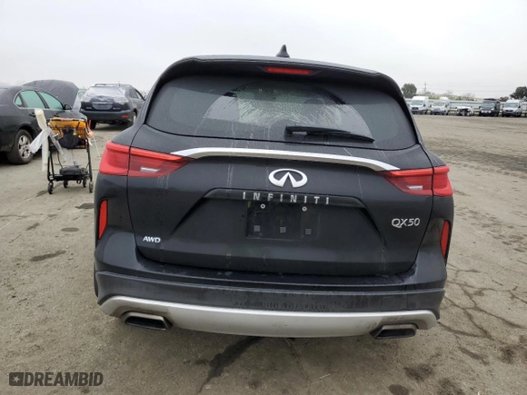 2019 Infiniti QX50 PURE with VIN 3PCAJ5M34KF117099, listed as a Copart auction lot 41535895 with 57,786 mi miles and Salvage Title. Bid and sale history available at carsss.com. Image 6.
