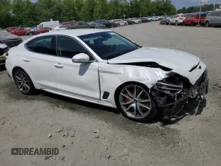2025 Genesis G70 2.5T with VIN KMTG34SC9SU156684, listed as a Copart auction lot 59886055 with 3,128 mi miles and Clean title. Bid and sale history available at DreamBid. Image 4.