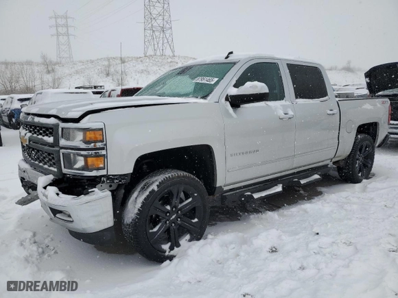 2015 Chevrolet Silverado 1500 LTZ with VIN 3GCUKSEJ0FG198429, listed as a Copart auction lot 87951465 with 106,749 mi miles and Salvage Title. Bid and sale history available at carsss.com. Image 1.