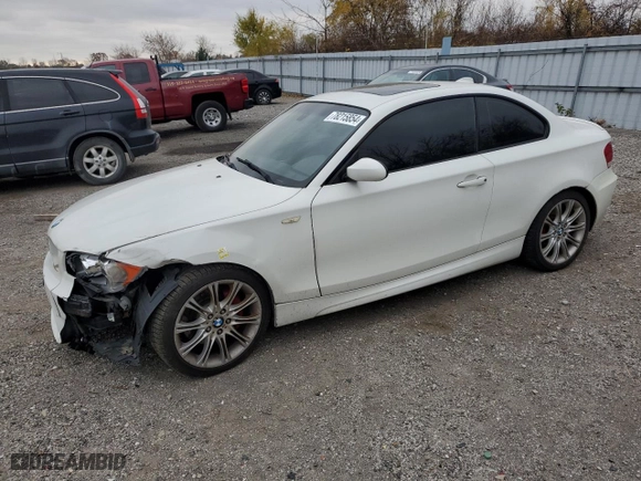 2008 BMW 1 Series 135i with VIN WBAUC73518VF22871, listed as a Copart auction lot 78215854 with 212,470 mi miles and Salvage Title. Bid and sale history available at carsss.com. Image 1.
