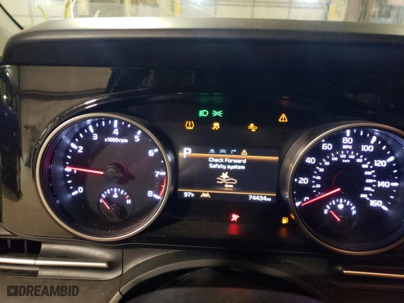 2022 Kia Carnival EX with VIN KNDNC5H36N6071099, listed as a Copart auction lot 66377394 with 74,434 mi miles and Salvage Title. Bid and sale history available at carsss.com. Image 9.