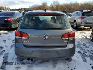 2012 Volkswagen Golf TDI with VIN WVWNM7AJ5CW332205, listed as a Copart auction lot 44744695 with 109,381 mi miles and Salvage title. Bid and sale history available at DreamBid. Image 6.