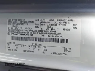 2021 Ford Transit Passenger XL с VIN 1FBAX2Y88MKA15155, выставлен на аукционе IAAI как лот 41730982 с пробегом 70 357 миль миль и . История ставок и продаж доступна на DreamBid. Изображение 9.