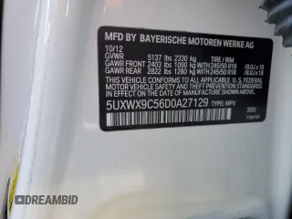2013 BMW X3 xDrive28i with VIN 5UXWX9C56D0A27129, listed as a Copart auction lot 42236145 with 121,565 mi miles and Clean Title. Bid and sale history available at carsss.com. Image 13.