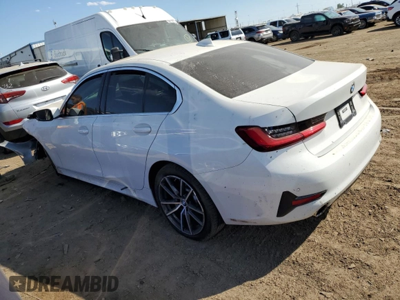 2021 BMW 3 Series 330i xDrive with VIN WBA5R7C03MFK49232, listed as a Copart auction lot 72746864 with 0 mi miles and Salvage Title. Bid and sale history available at carsss.com. Image 2.