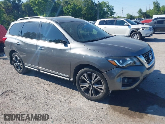 2020 Nissan Pathfinder Platinum with VIN 5N1DR2DM9LC605276, listed as a IAAI auction lot 41814464 with 78,249 mi miles. Bid and sale history available at carsss.com. Image 1.