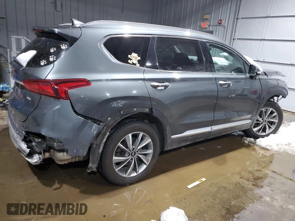 2019 Hyundai Santa Fe Ultimate with VIN 5NMS5CAD8KH086528, listed as a Copart auction lot 45758275 with Not Provided miles and Salvage Title. Bid and sale history available at DreamBid. Image 3.