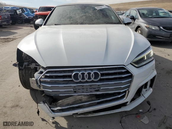 2018 Audi A5 Sportback Premium Plus with VIN WAUENCF51JA007947, listed as a Copart auction lot 42394115 with 66,561 mi miles and Non Repairable. Bid and sale history available at carsss.com. Image 5.