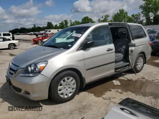 2007 Honda Odyssey LX z VIN 5FNRL382X7B084104, wystawiony jako Copart lot #57399625 z przebiegiem 213 134 mil mil oraz Szkoda całkowita • Salvage title. Historia ofert i sprzedaży dostępna na DreamBid. Obrazek 1.
