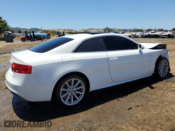 2016 Audi A5 Premium with VIN WAUD2AFR6GA031097, listed as a Copart auction lot 58887324 with 116,255 mi miles and Clean title. Bid and sale history available at DreamBid. Image 3.