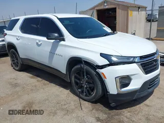 2022 Chevrolet Traverse LS with VIN 1GNERFKW2NJ132976, listed as a IAAI auction lot 42045876 with 55,601 mi miles and . Bid and sale history available at DreamBid. Image 1.