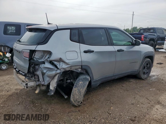 2021 Jeep Compass Sport with VIN 3C4NJCAB2MT510962, listed as a Copart auction lot 57950275 with 97,395 mi miles and Salvage title. Bid and sale history available at DreamBid. Image 3.