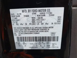 2009 Ford Escape Limited с VIN 1FMCU94G39KC30643, выставлен на аукционе IAAI как лот 42297225 с пробегом 161 758 миль миль и . История ставок и продаж доступна на DreamBid. Изображение 9.