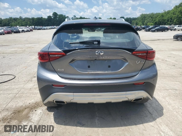 2017 Infiniti QX30 Premium with VIN SJKCH5CR2HA024168, listed as a Copart auction lot 59262525 with 61,846 mi miles and Salvage title. Bid and sale history available at DreamBid. Image 6.