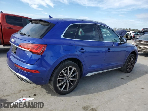 2021 Audi SQ5 Premium Plus with VIN WA1A4AFYXM2050467, listed as a Copart auction lot 78680954 with 22,929 mi miles and Clean Title. Bid and sale history available at carsss.com. Image 3.