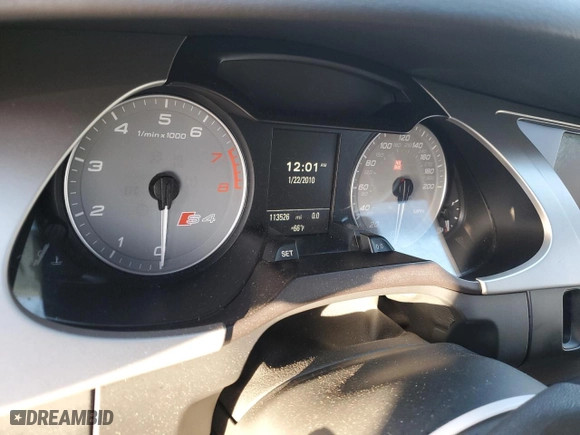 2012 Audi S4 Premium Plus with VIN WAUDGAFL8CA030203, listed as a Copart auction lot 77311934 with 113,526 mi miles and Salvage Title. Bid and sale history available at carsss.com. Image 9.