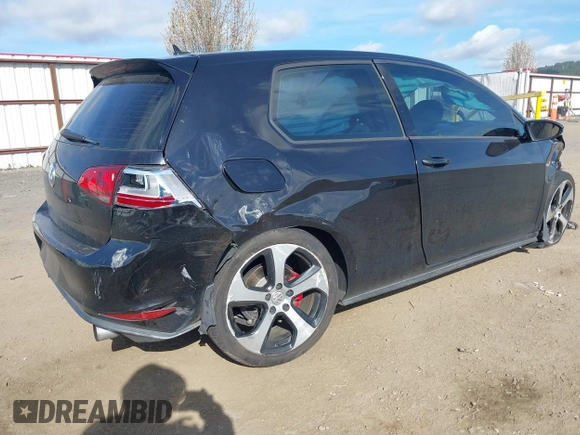 2015 Volkswagen Golf GTI S with VIN 3VWYT7AUXFM088823, listed as a IAAI auction lot 42021865 with 90,976 mi miles. Bid and sale history available at carsss.com. Image 4.