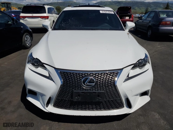 2015 Lexus IS 250 with VIN JTHBF1D28F5049014, listed as a Copart auction lot 51641075 with 0 mi miles and Salvage Title. Bid and sale history available at carsss.com. Image 5.