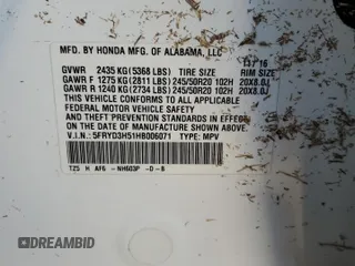 2017 Acura MDX Technology z VIN 5FRYD3H51HB006071, wystawiony jako Copart lot #52309705 z przebiegiem 98 171 mil mil oraz Szkoda całkowita • Salvage title. Historia ofert i sprzedaży dostępna na DreamBid. Obrazek 14.