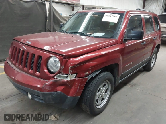 2015 Jeep Patriot Sport with VIN 1C4NJPBB3FD409993, listed as a IAAI auction lot 41847965 with 87,513 mi miles. Bid and sale history available at carsss.com. Image 2.