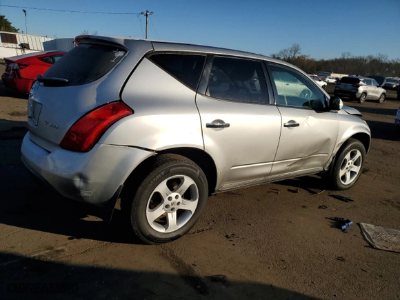 2004 Nissan Murano SL with VIN JN8AZ08W34W338003, listed as a Copart auction lot 88219755 with 235,760 mi miles and Salvage Title. Bid and sale history available at carsss.com. Image 3.