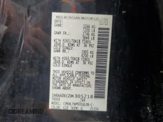 2013 Nissan Titan SV с VIN 1N6AA0EC2DN305218, выставлен на аукционе Copart как лот 60781765 с пробегом 139 028 миль миль и Списание • Salvage title. История ставок и продаж доступна на DreamBid. Изображение 13.