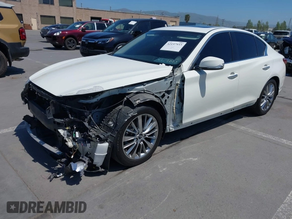 2018 Infiniti Q50 Sport z VIN JN1EV7AP2JM365370, wystawiony jako IAAI lot #42157933 z przebiegiem 61 054 mil mil oraz . Historia ofert i sprzedaży dostępna na DreamBid. Obrazek 2.