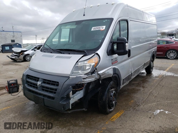 2015 Ram ProMaster Cargo with VIN 3C6TRVDG0FE512890, listed as a Copart auction lot 46890874 with 147,963 mi miles and Salvage Title. Bid and sale history available at DreamBid. Image 1.