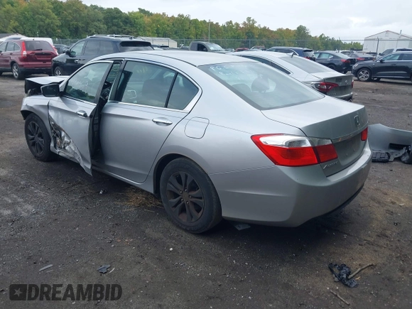 2014 Honda Accord Sedan LX with VIN 1HGCR2F38EA205777, listed as a IAAI auction lot 40337082 with 96,347 mi miles. Bid and sale history available at carsss.com. Image 3.