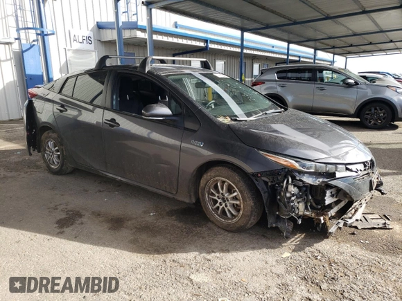 2021 Toyota Prius LE with VIN JTDKAMFP0M3182773, listed as a Copart auction lot 45600385 with 72,923 mi miles and Salvage Title. Bid and sale history available at DreamBid. Image 4.