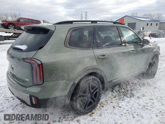 2023 Kia Telluride SX with VIN 5XYP5DGC1PG340902, listed as a Copart auction lot 87705835 with 25,797 mi miles and Salvage title. Bid and sale history available at DreamBid. Image 3.