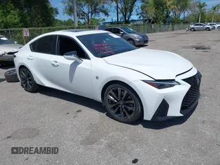 2021 Lexus IS 350 F Sport z VIN JTHGZ1B20M5043799, wystawiony jako IAAI lot #42155263 z przebiegiem 71 587 mil mil oraz . Historia ofert i sprzedaży dostępna na DreamBid. Obrazek 1.