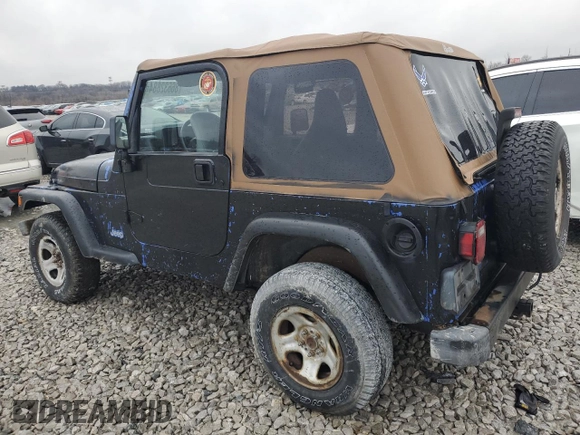 1998 Jeep Wrangler Sport with VIN 1J4FY19S5WP707201, listed as a Copart auction lot 86632884 with 0 mi miles and Salvage Title. Bid and sale history available at carsss.com. Image 2.
