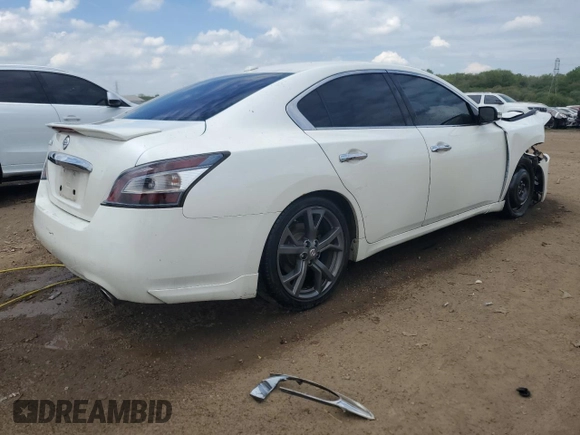 2013 Nissan Maxima SV with VIN 1N4AA5AP0DC819420, listed as a Copart auction lot 56332505 with 131,574 mi miles and Salvage title. Bid and sale history available at DreamBid. Image 3.