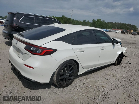 2023 Honda Civic Sport with VIN 19XFL2H82PE001787, listed as a Copart auction lot 54133215 with 13,521 mi miles and Salvage Title. Bid and sale history available at DreamBid. Image 3.