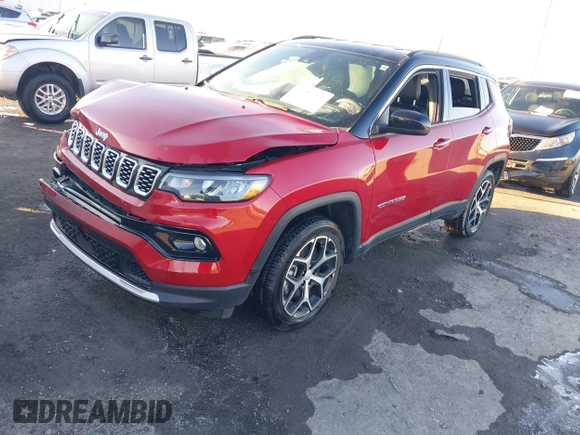 2024 Jeep Compass Limited with VIN 3C4NJDCN2RT153013, listed as a IAAI auction lot 41381607 with 14,025 mi miles and . Bid and sale history available at carsss.com. Image 20.