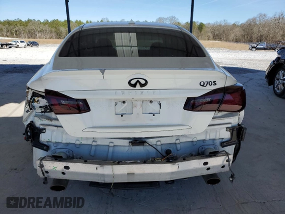 2017 Infiniti Q70 3.7 with VIN JN1BY1AP4HM741603, listed as a Copart auction lot 46548605 with 142,201 mi miles and Salvage Title. Bid and sale history available at DreamBid. Image 6.