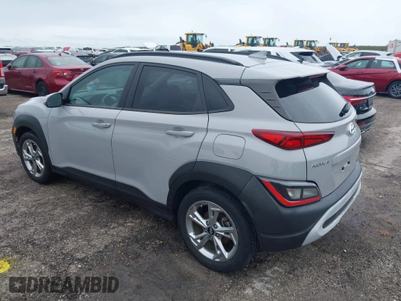 2022 Hyundai Kona SEL with VIN KM8K32AB6NU766385, listed as a IAAI auction lot 40500060 with 18,914 mi miles and . Bid and sale history available at DreamBid. Image 3.
