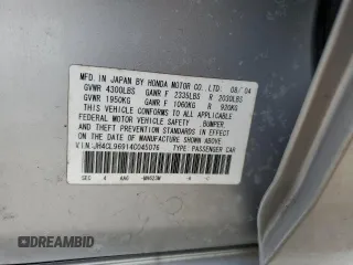 2004 Acura TSX w/Navigation with VIN JH4CL96914C045076, listed as a Copart auction lot 45740905 with 119,878 mi miles and Salvage Title. Bid and sale history available at carsss.com. Image 14.