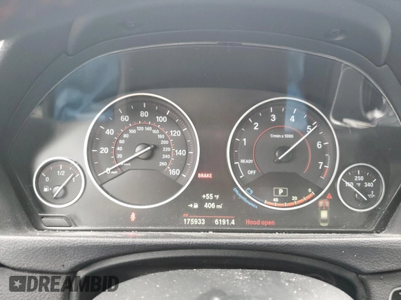 2016 BMW 3 Series 328i with VIN WBA8E9C56GK647613, listed as a Copart auction lot 48921325 with 175,933 mi miles and Salvage Title. Bid and sale history available at DreamBid. Image 9.