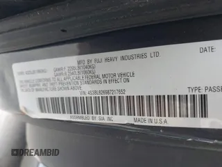 2008 Subaru Legacy Limited with VIN 4S3BL626987217652, listed as a IAAI auction lot 42309681 with 198,823 mi miles and . Bid and sale history available at DreamBid. Image 9.