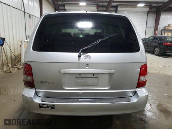 2003 Kia Sedona LX with VIN KNDUP131736467120, listed as a Copart auction lot 61992234 with 133,222 mi miles and Salvage Title. Bid and sale history available at carsss.com. Image 6.