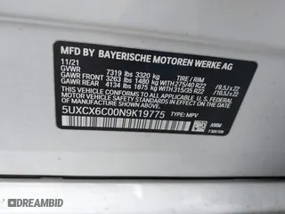 2022 BMW X7 M50i with VIN 5UXCX6C00N9K19775, listed as a IAAI auction lot 41256543 with 31,942 mi miles. Bid and sale history available at carsss.com. Image 9.