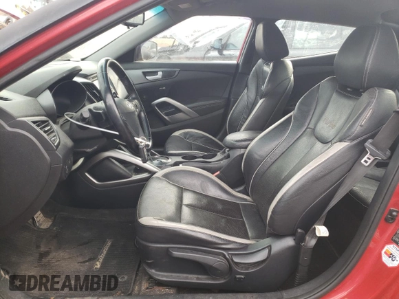 2014 Hyundai Veloster Turbo with VIN KMHTC6AE0EU201149, listed as a Copart auction lot 42345705 with 94,610 mi miles and Salvage Title. Bid and sale history available at carsss.com. Image 7.